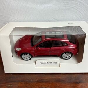 Welly 1:24 Porsche Macan Turbo Red Diecast Model Car Detailed Interior